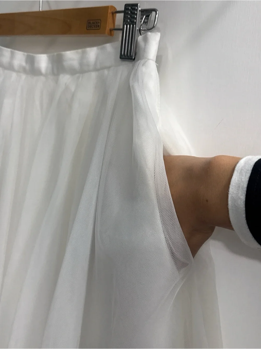 David's Bridal White Tulle Circle Skirt